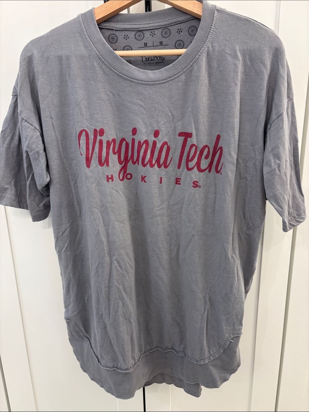 Virginia Tech Hokies Gray Tee (Tried on but never worn, did wash).